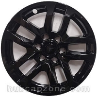 Black 18" 6 lug Chevy Silverado wheel skins, 2019-2024