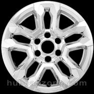 Chrome 18" 6 lug Chevy Silverado wheel skins, 2022-2025