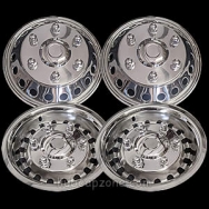 Set of 4 18 hole Dodge, Mercedes Sprinter 16" wheel simulators. Fits: Super Single Only.