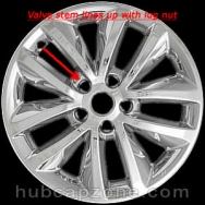 Set of 4 Chrome 17" Kia Sorento wheel skins, 2016-2020